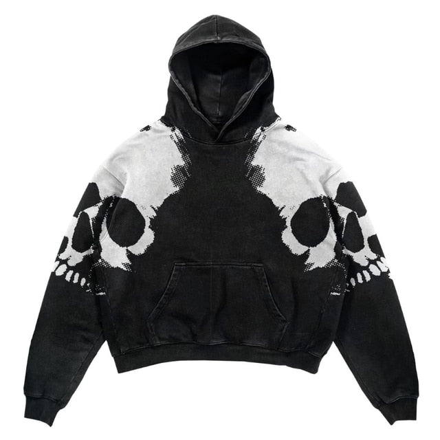 Big Skull Loose Hoodie