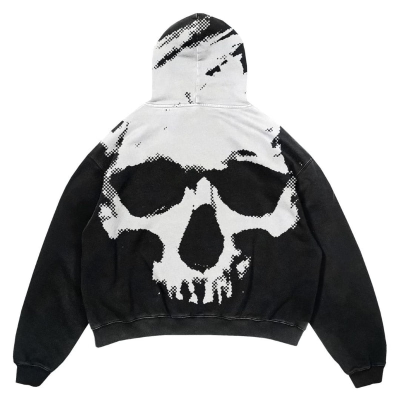 Big Skull Loose Hoodie